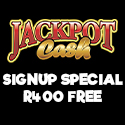 Come and play at Jackpot Cash Casino with a R400 Sign Up Bonus and get up to R15000 in welcome bonuses.